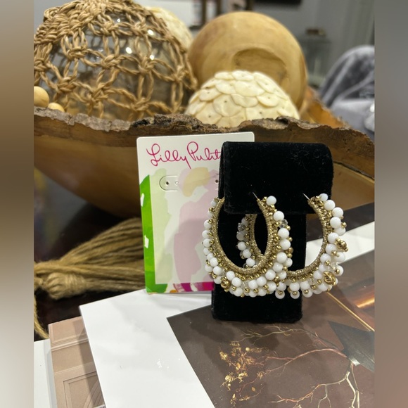 Lilly Pulitzer GWP Hoop Earrings - Picture 3 of 4